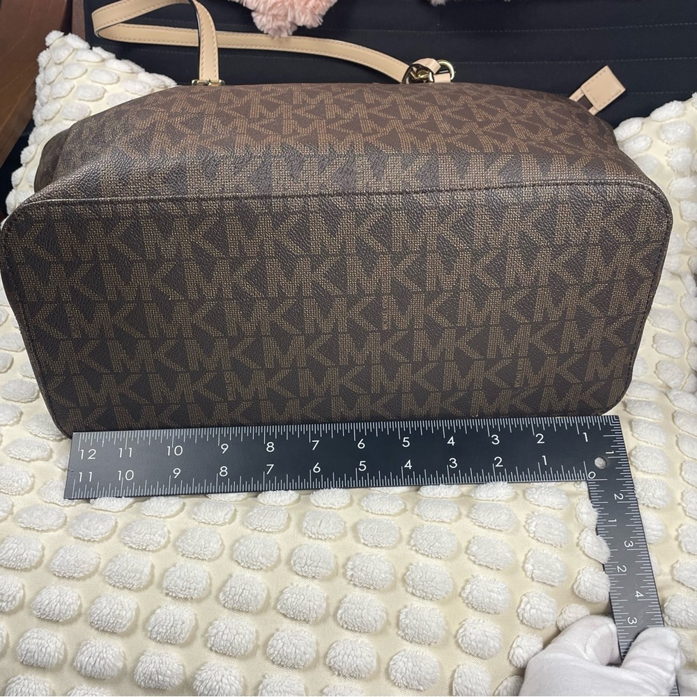 Michael Kors jet set travel tote bag Brown And Khaki SEE PHOTOS - Picture 8 of 16